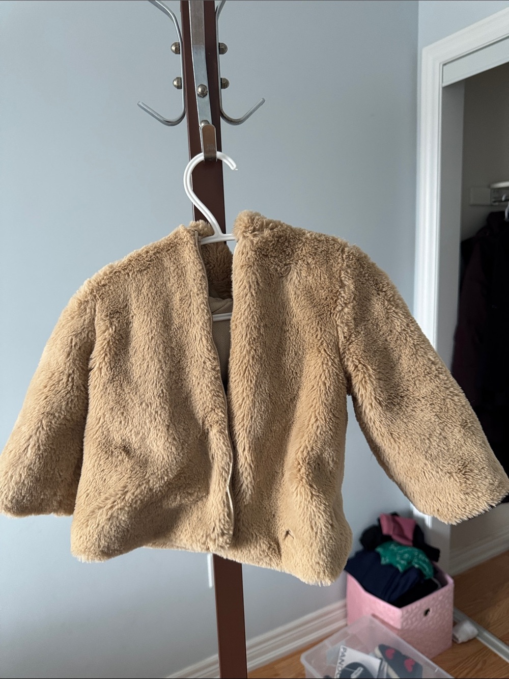 Mayoral Faux Fur Jacket in Camel Brown
